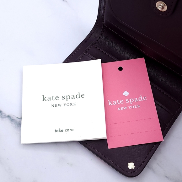 Kate Spade - Bifold Tropical Leather Wallet - Pink Multicolor - Picture 7 of 8